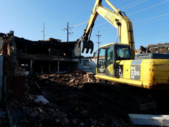 Building demolition performed by Rock Environmental