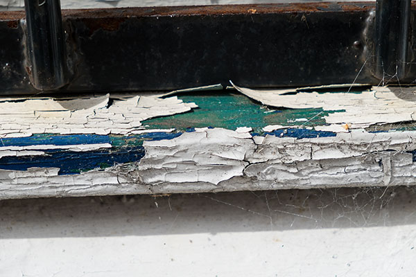lead-based paint on windowsill