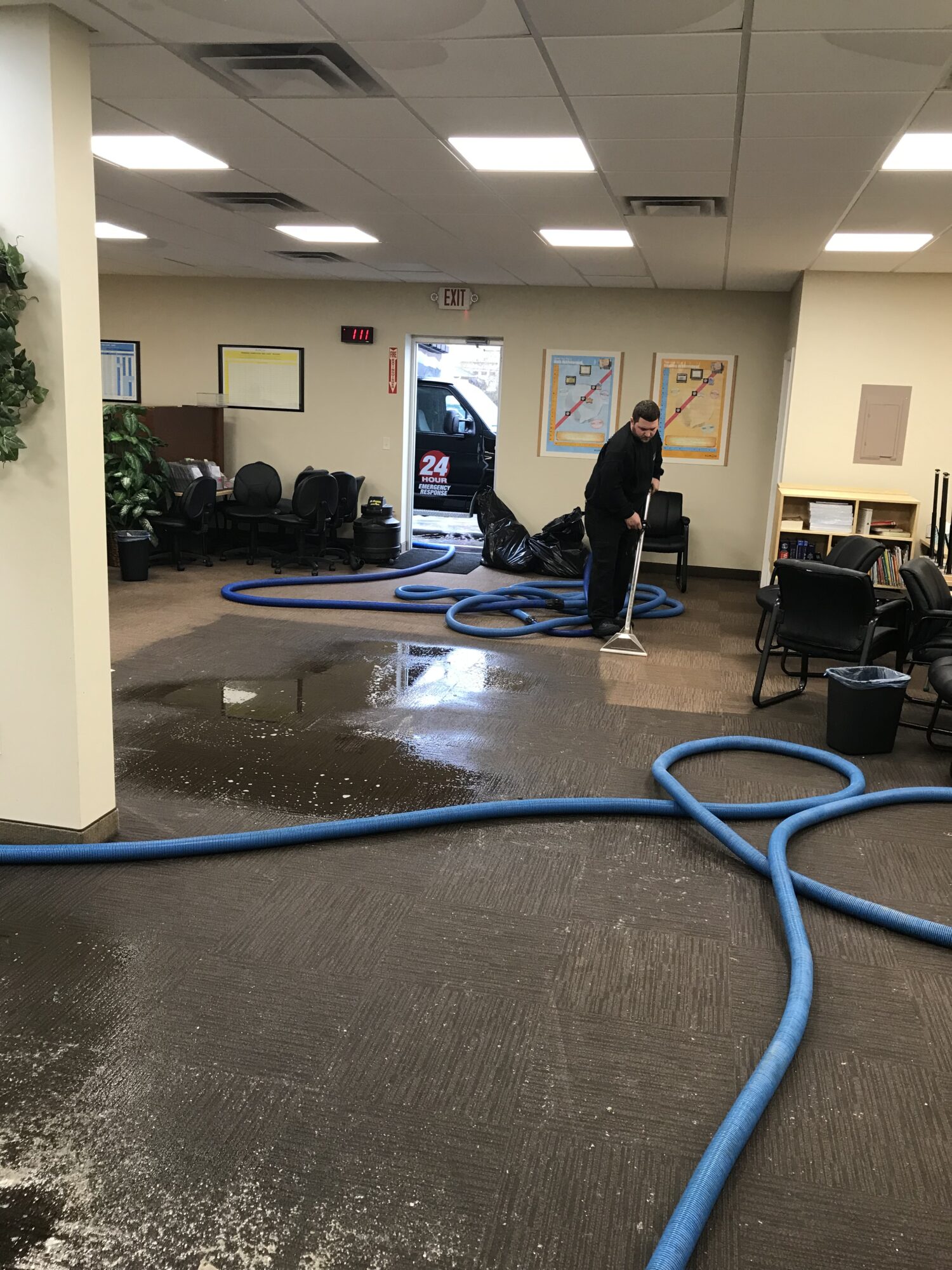 Water Damage in Office Building